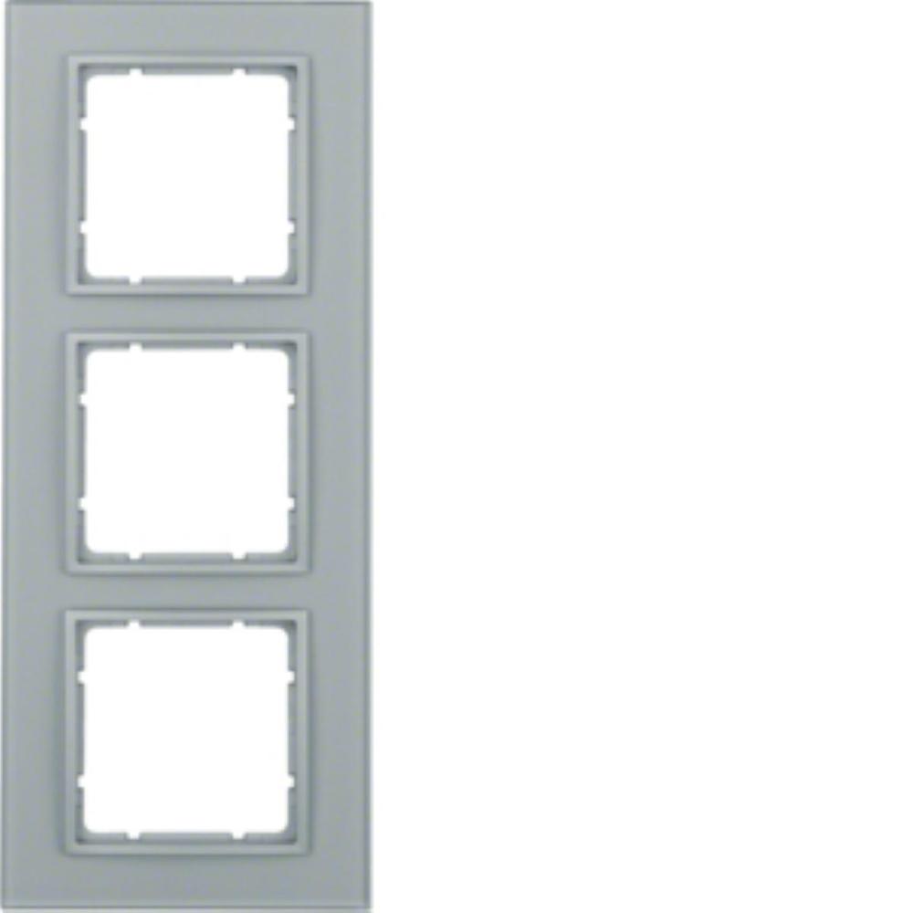 ramka B.7 3-kr.szkl.aluminium