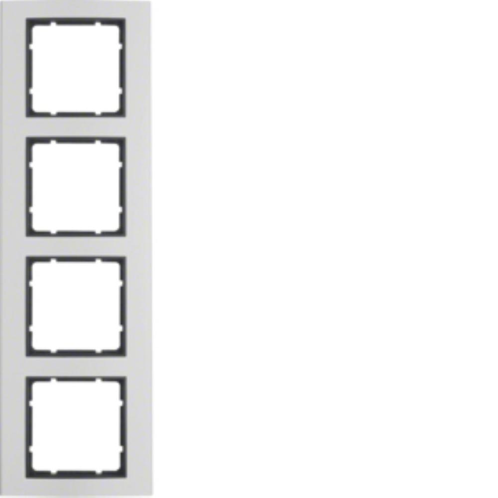 ramka B.3 4-kr.aluminium/antrtacyt