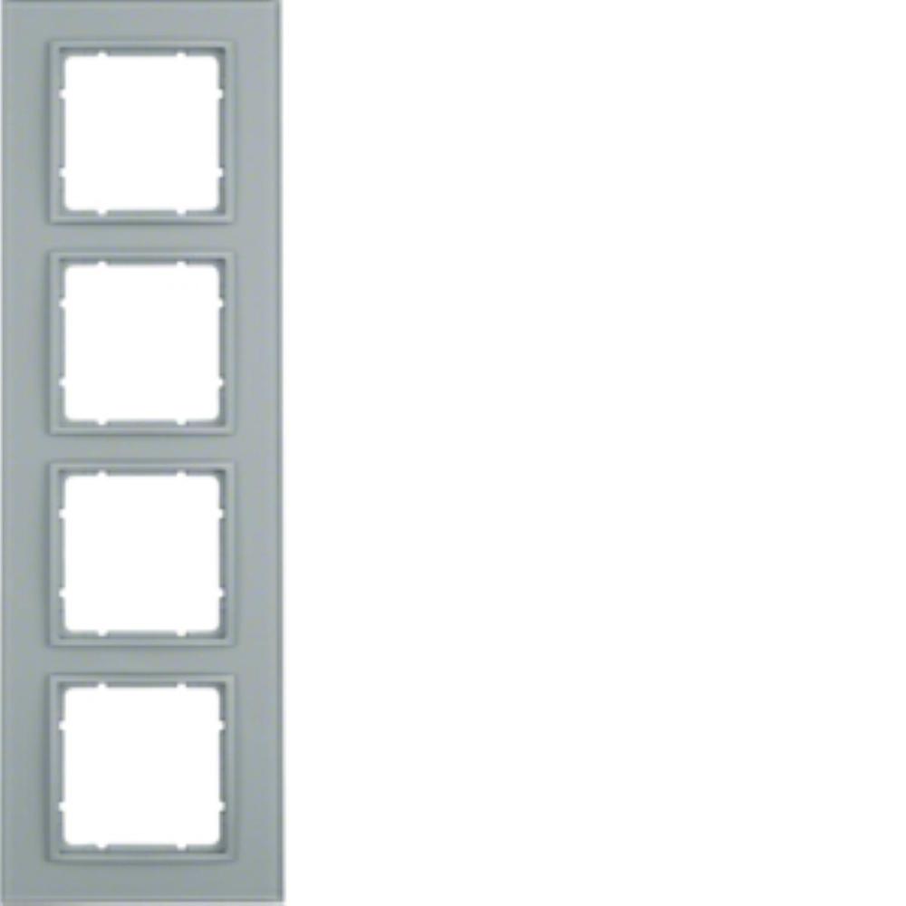 ramka B.7 4-kr.szkl.aluminium