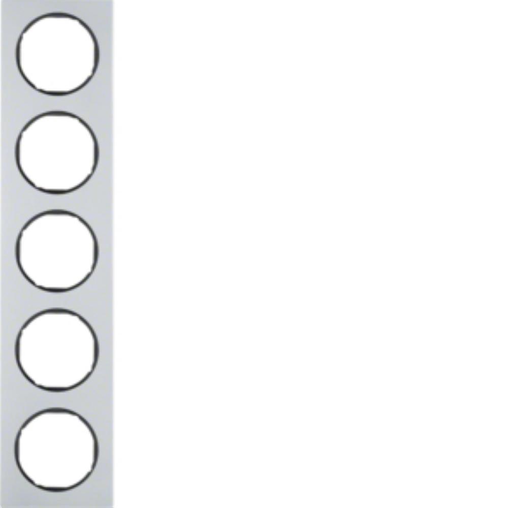 ramka R.3 5-kr. aluminium/czarny
