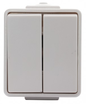 łącznik HERMETICA podwójny 10A 230V IP44 n/t