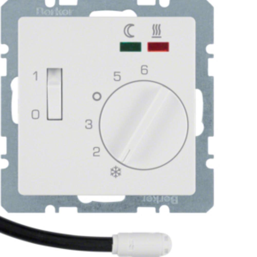 regulator temp.Q1/Q3/Q7 podłog.z zestyk.zwier elem.centr.biały