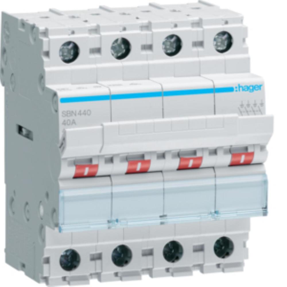 Modułowy rozłącznik izolacyjny 4P 40A 400V