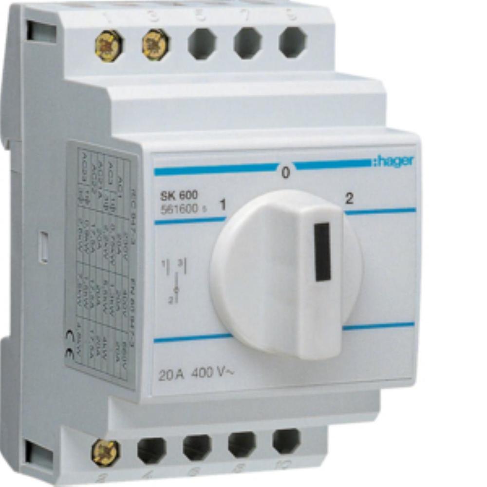 Przełącznik obrotowy 1P I-O-II 20A 400V