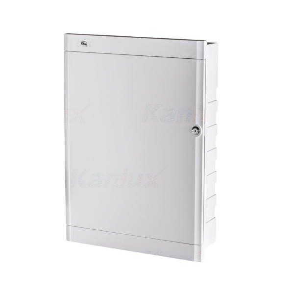 rozdzielnica plast.3x18 p/t multim.+1x18mod KDB-F54P-M drzwi płaskie z zam