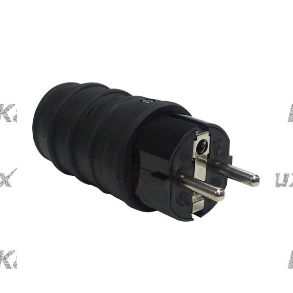 wtyczka gum.GRIP W/US IP44 Uni-Schuko czarny