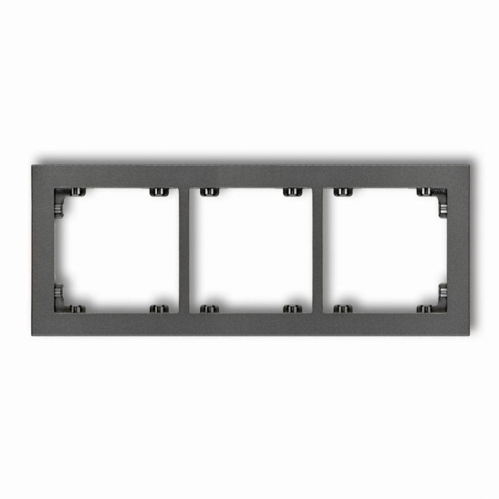 ramka DECO 3-kr.grafit 11DR-3
