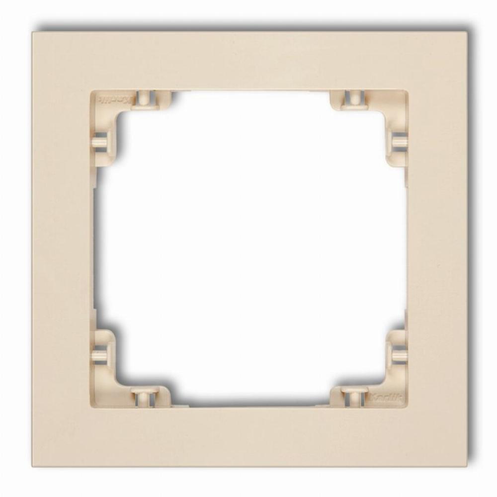 ramka DECO 1-kr.bezowy 1DR-1