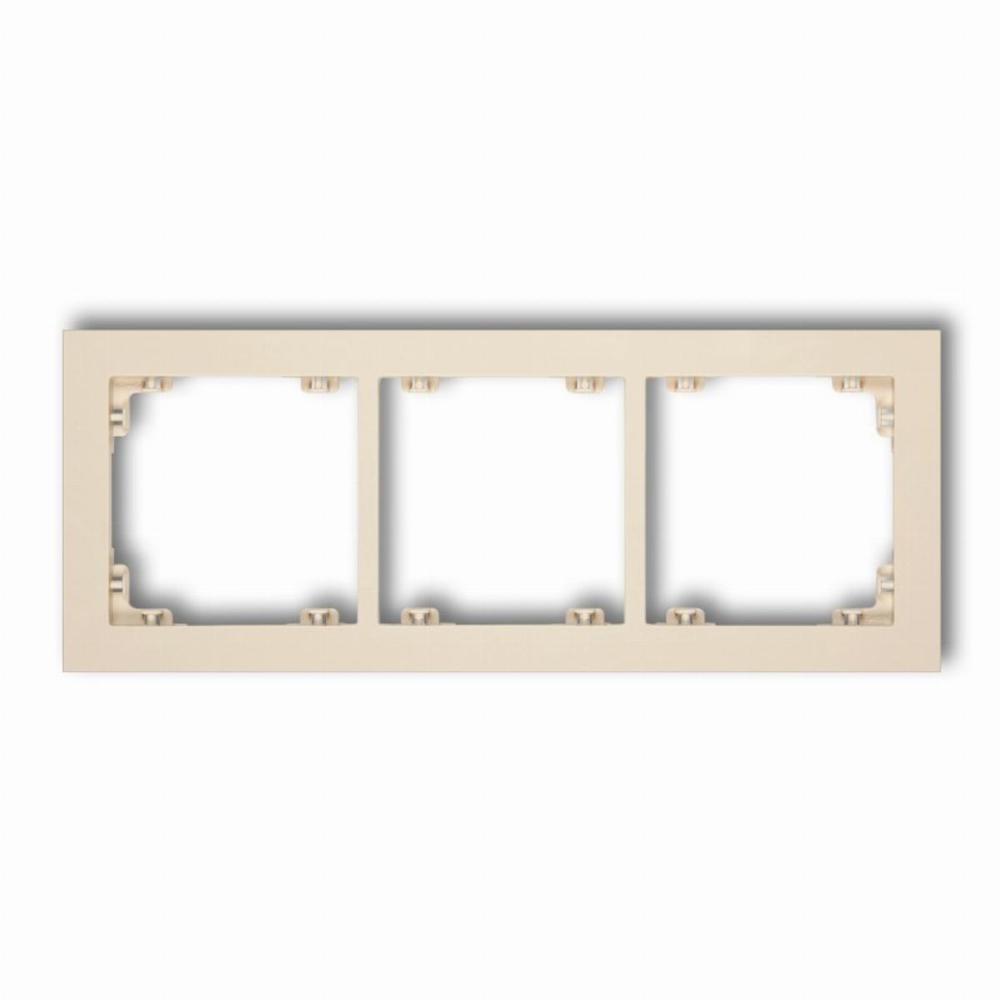 ramka DECO 3-kr.bezowy 1DR-3