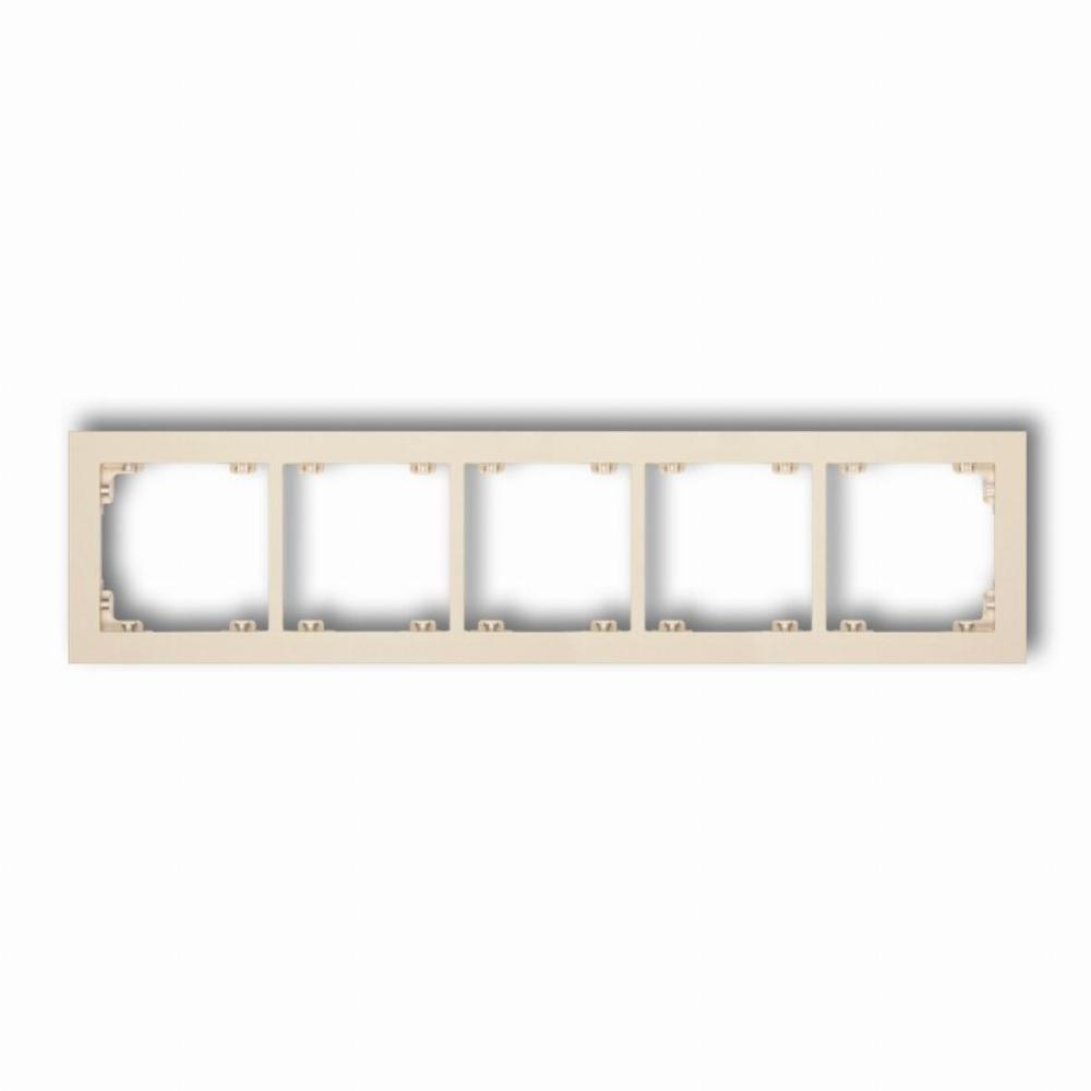 ramka DECO 5-kr.bezowy 1DR-5