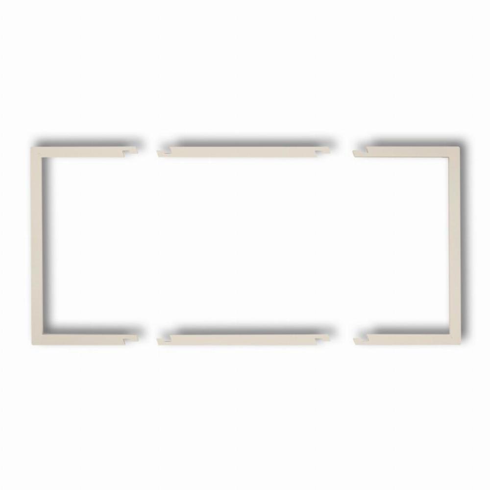 ramka DECO 2-kr.wypeln.bezowy 1DRW-2