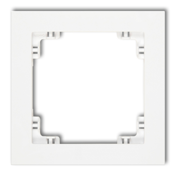 ramka DECO 1-kr.biały mat 25DR-1