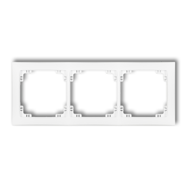 ramka DECO SOFT 3-kr. biały 25DSRO-3