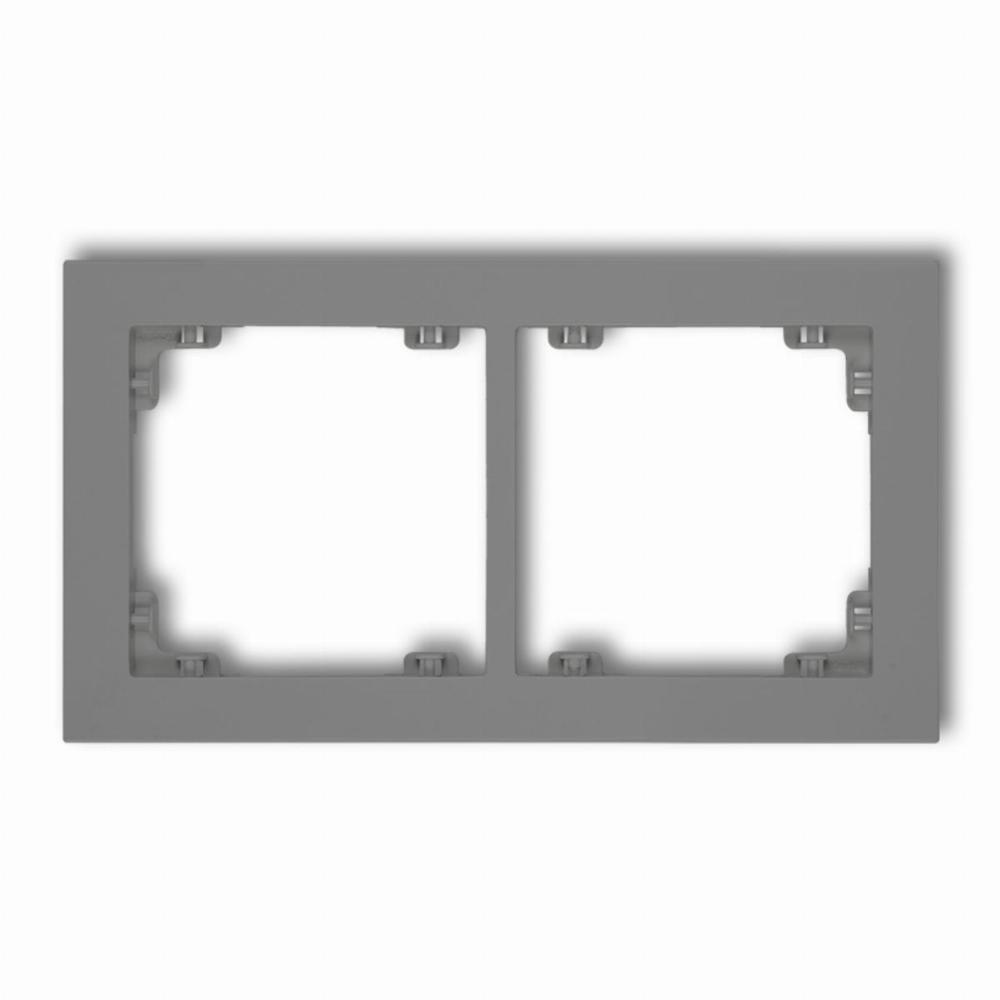 ramka DECO 2-kr. szary mat 27DR-2