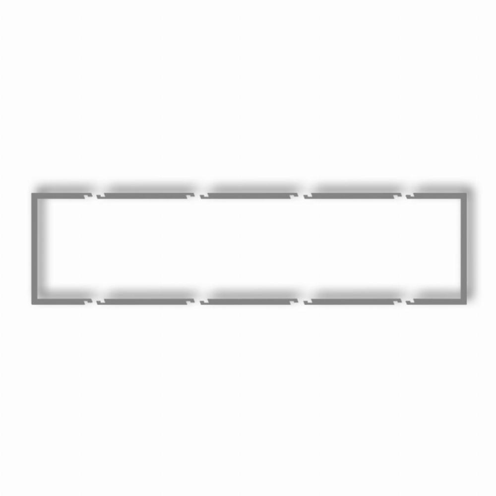 ramka DECO 4-kr.wypeln.szary mat 27DRW-4