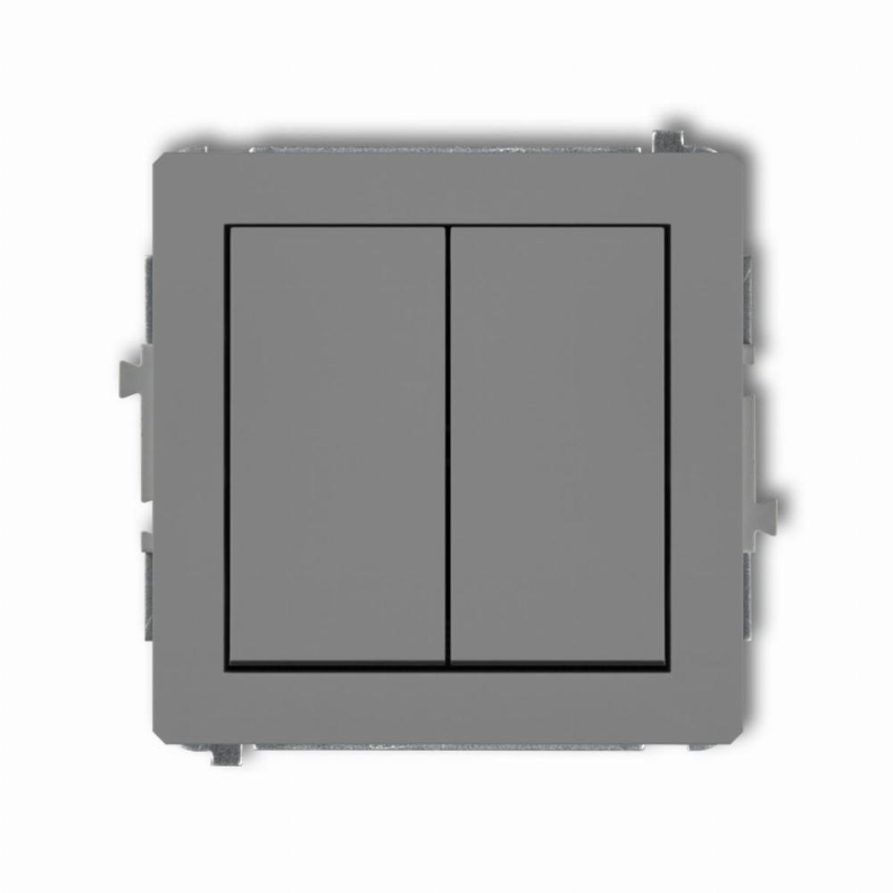 łącznik DECO podwójny szary mat DWP-2