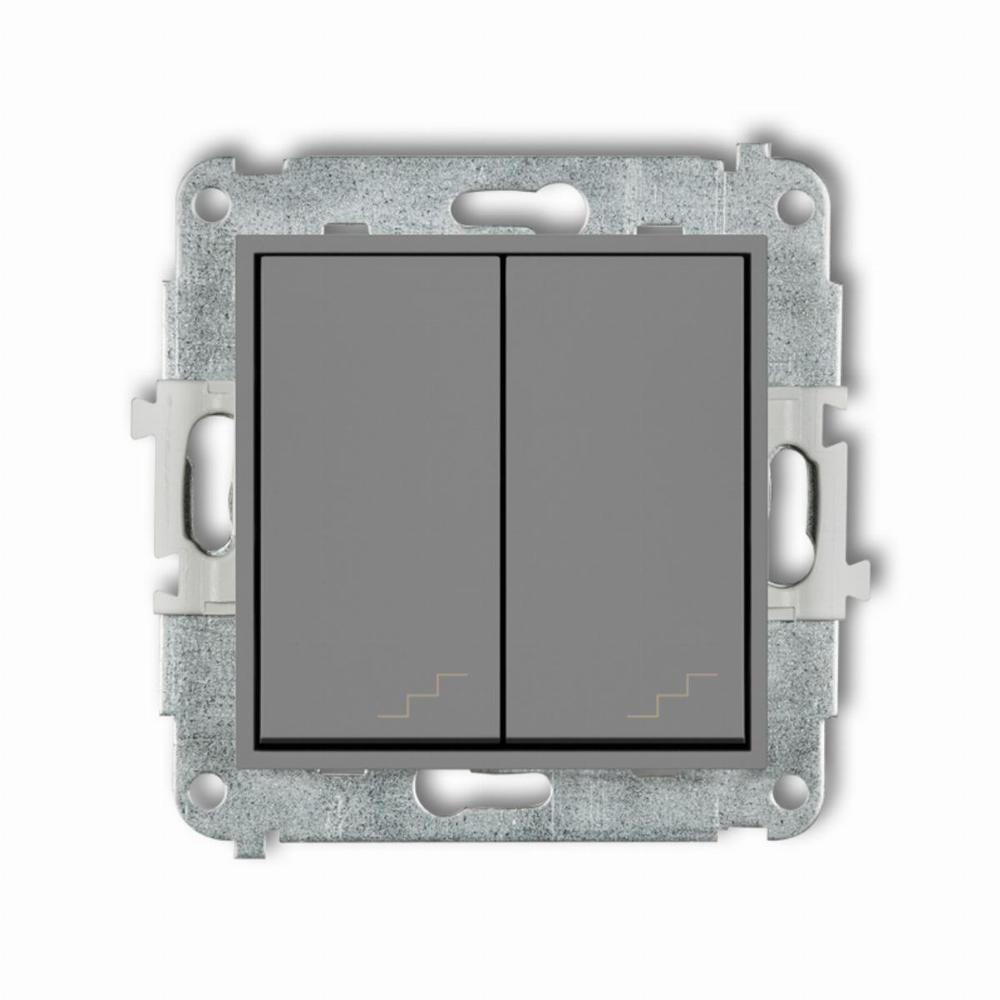 łącznik MINI podwójny schodowy szary mat 27MWP-33