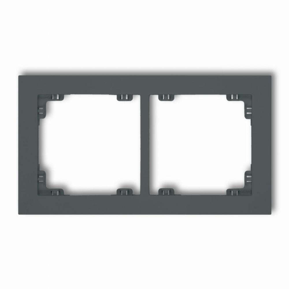 ramka DECO 2-kr. grafit mat 28DR-2