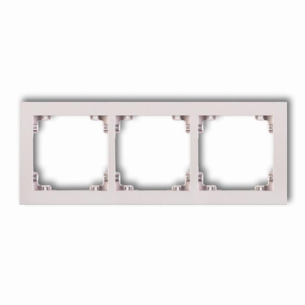 ramka DECO 3-kr. pudrowy roz 40DR-3