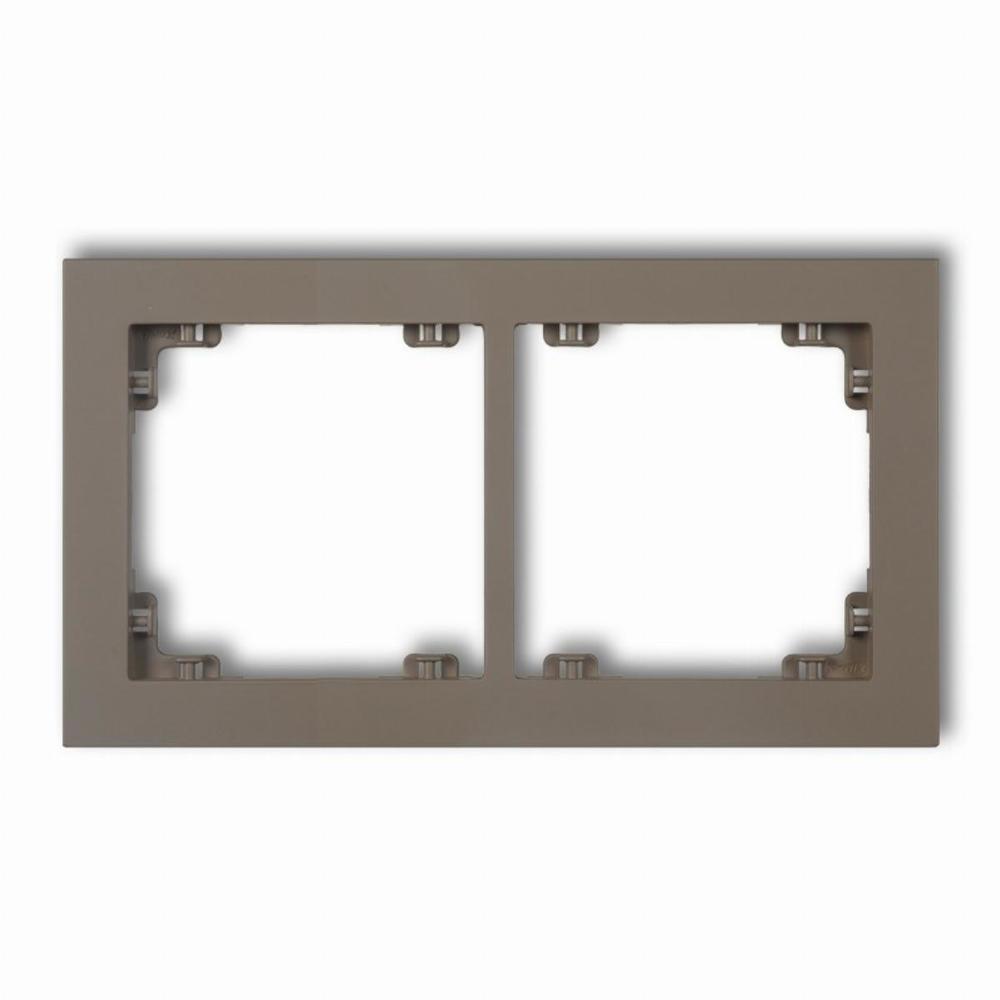 ramka DECO 2-kr. czekoladowy 49DR-2