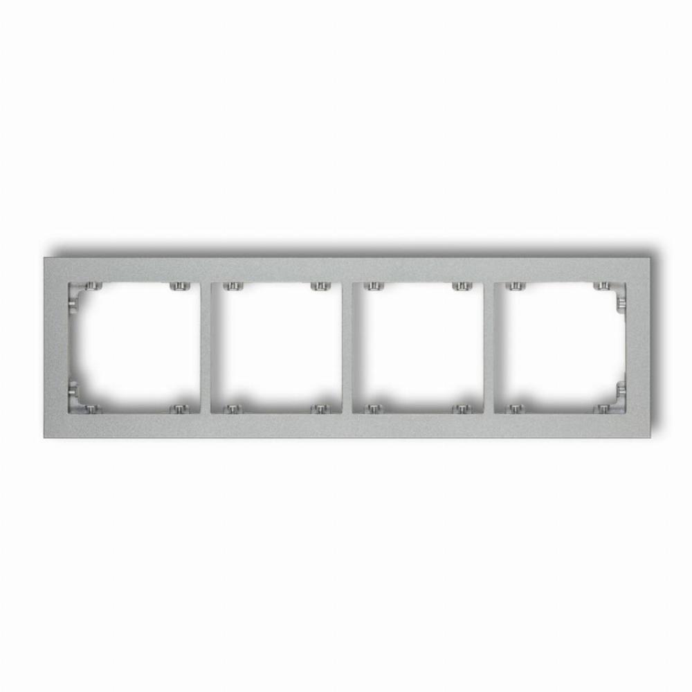 ramka DECO 4-kr.srebrny met. 7DR-4