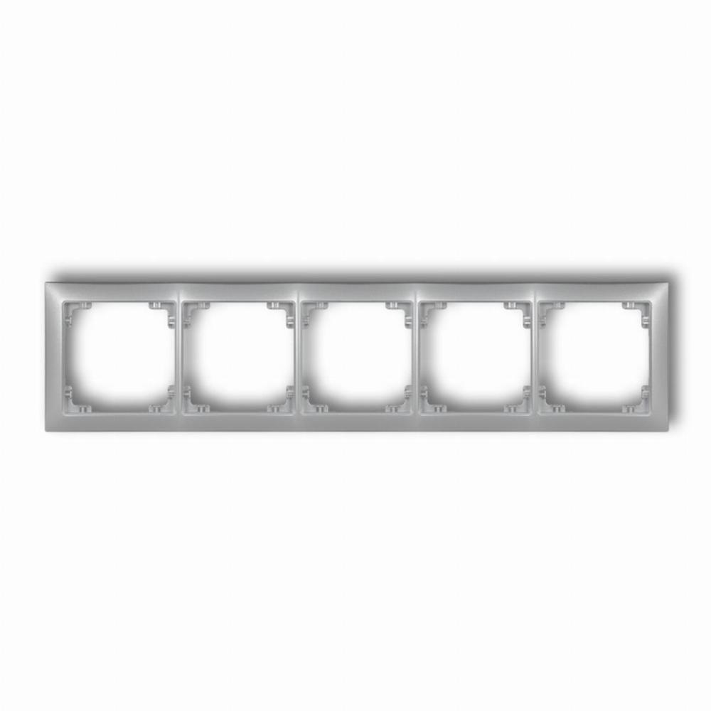 ramka DECO SOFT 5-kr.srebrny met.