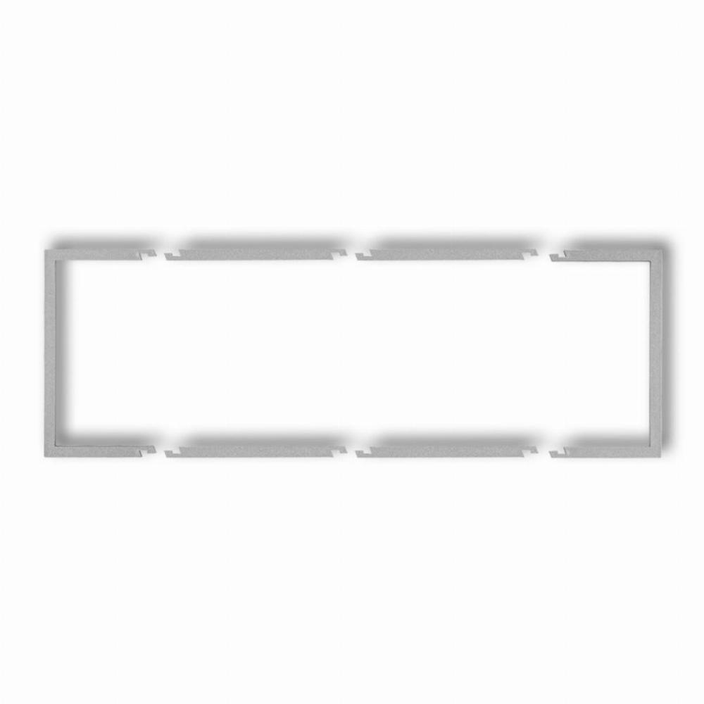 ramka DECO 3-kr.wypeln.srebrny met. 7DRW-3