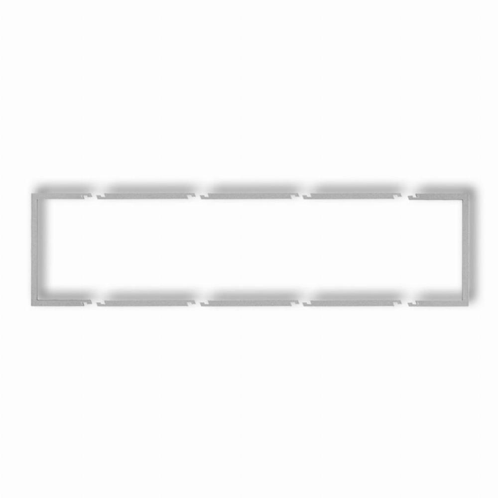 ramka DECO 4-kr.wypeln.srebrny met. 7DRW-4