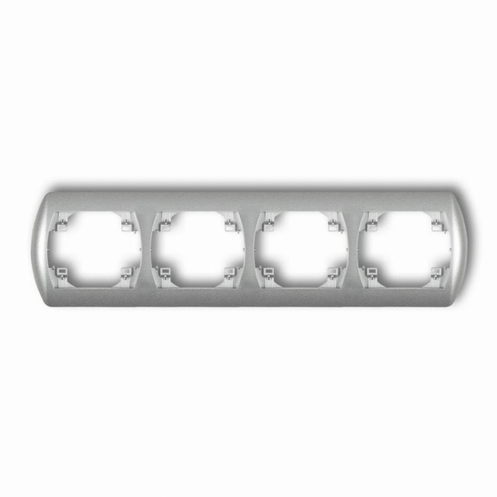ramka TREND 4-kr.pozio.srebrny met. 7RH-4