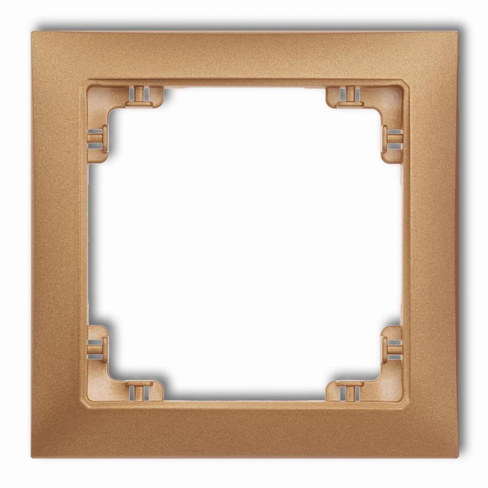 ramka DECO SOFT 1-kr. zloty metalik