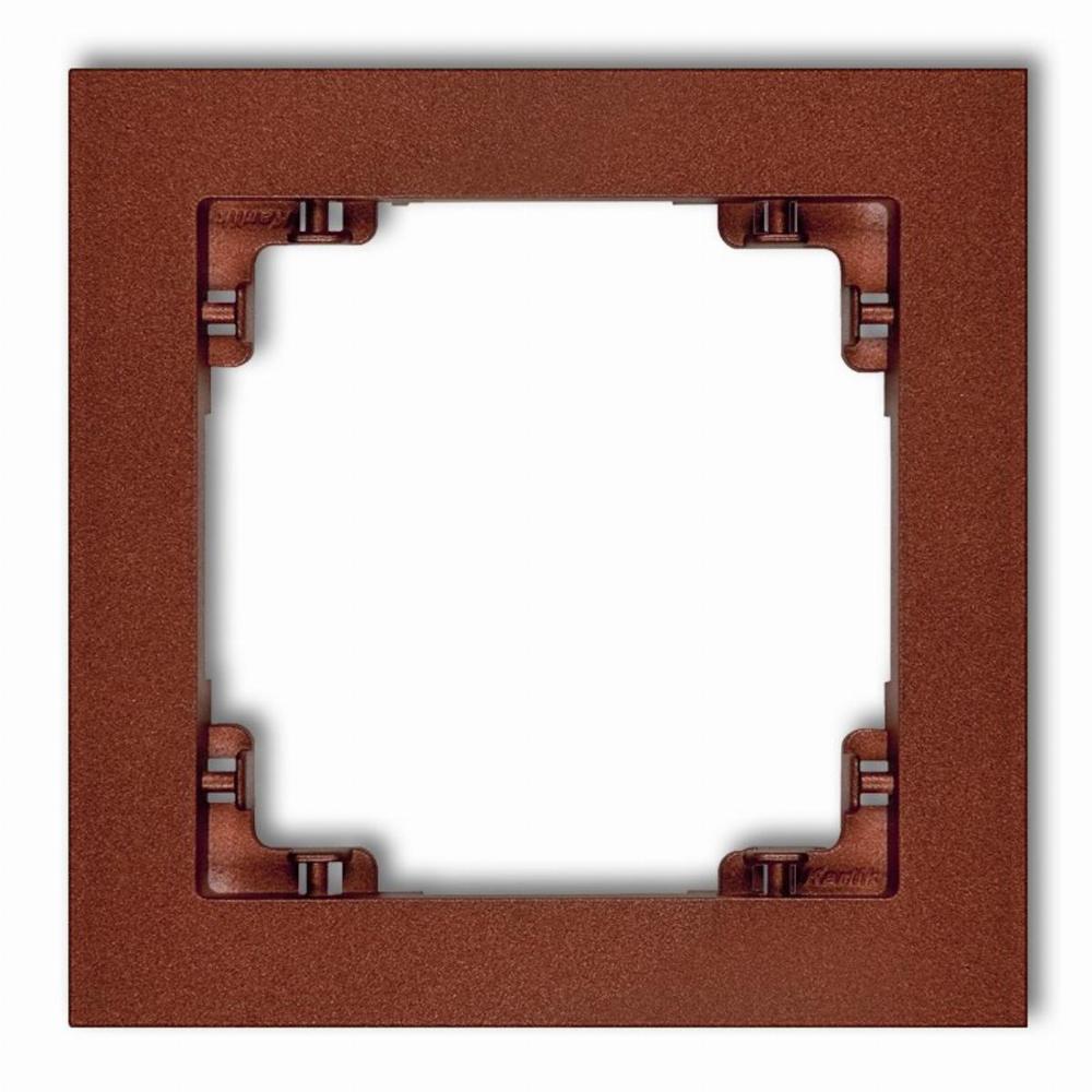 ramka DECO 1-kr.brązowy met. 9DR-1