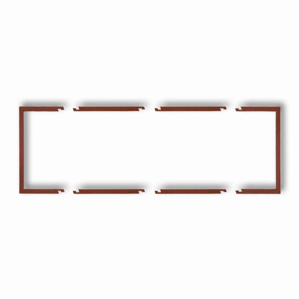 ramka DECO 3-kr.wypeln.brązowy met. 9DRW-3