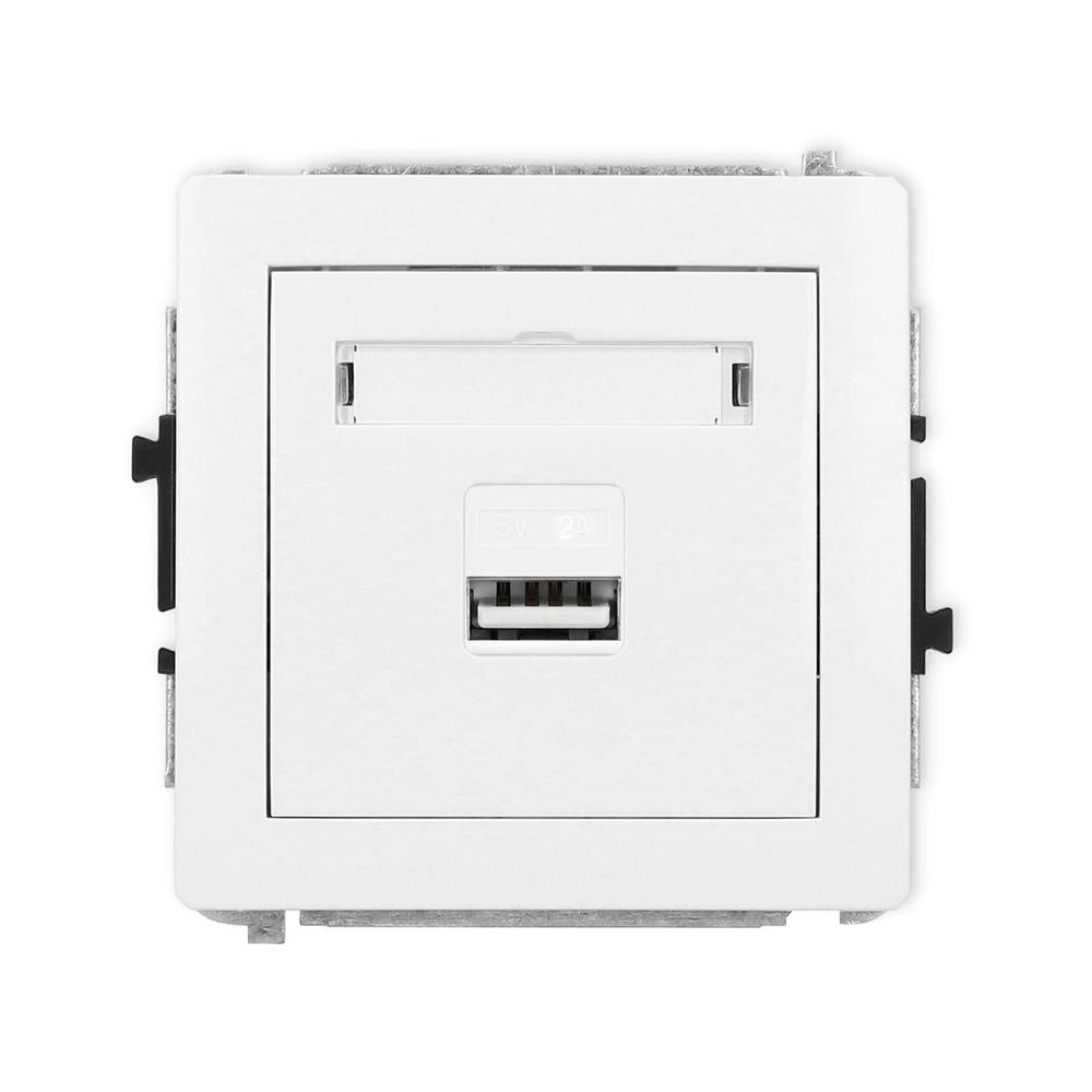 mechanizm ładowarki USB pojed.5V 2A biały