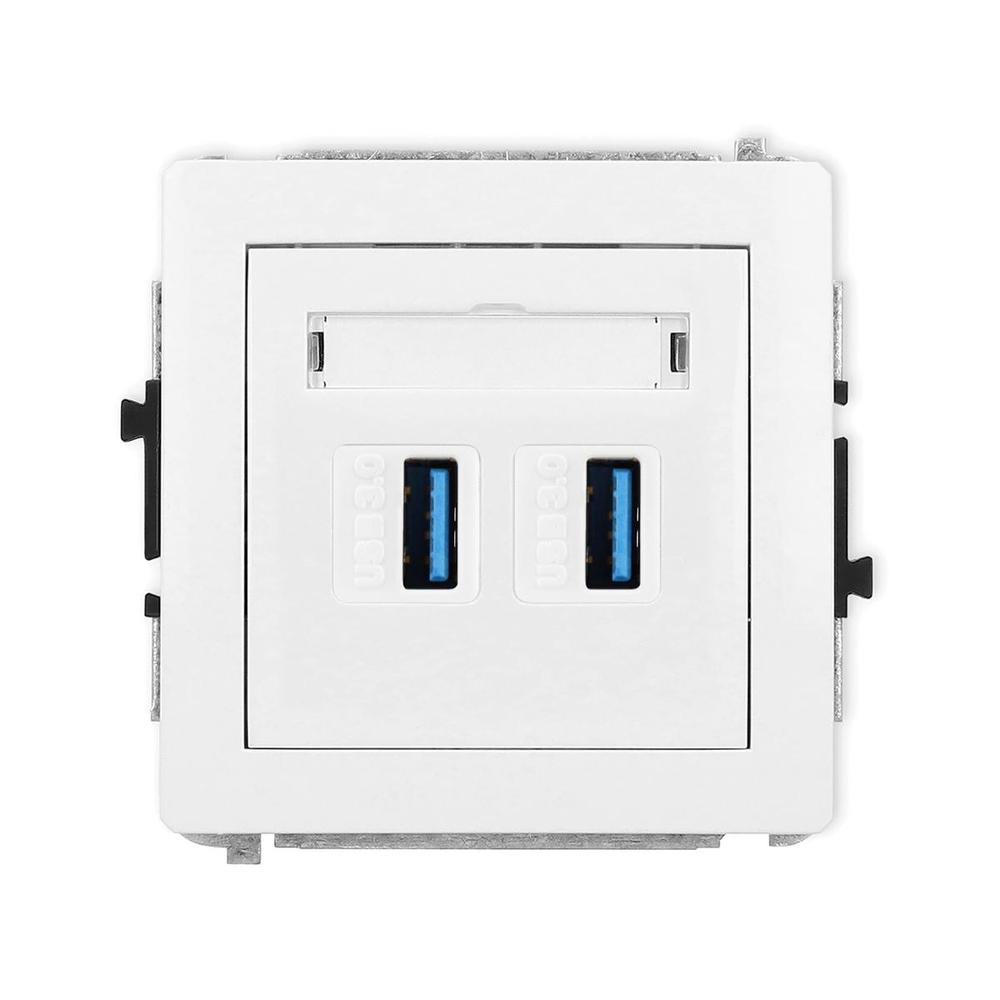 gniazdo DECO podwójne USB-AA 3.0 białe DGUSB-6