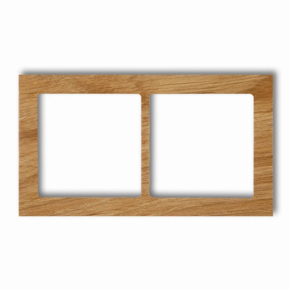 ramka DECO 2-kr.drewno dab DRD-2F