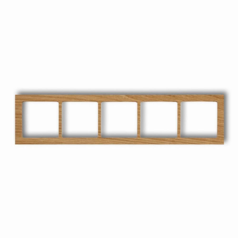 ramka DECO 5-kr.drewno dab DRD-5F