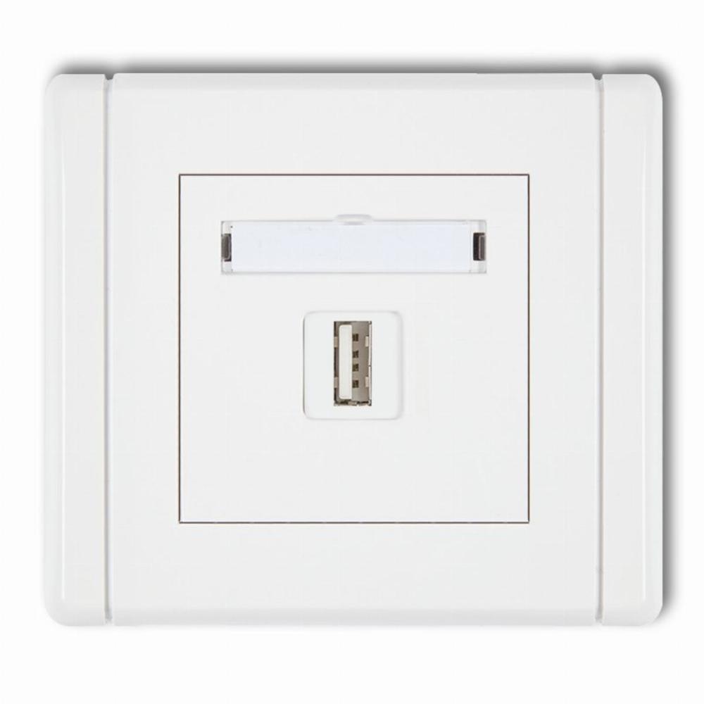 gniazdo FLEXI pojedyncze USB-A A białe FGUSB-1