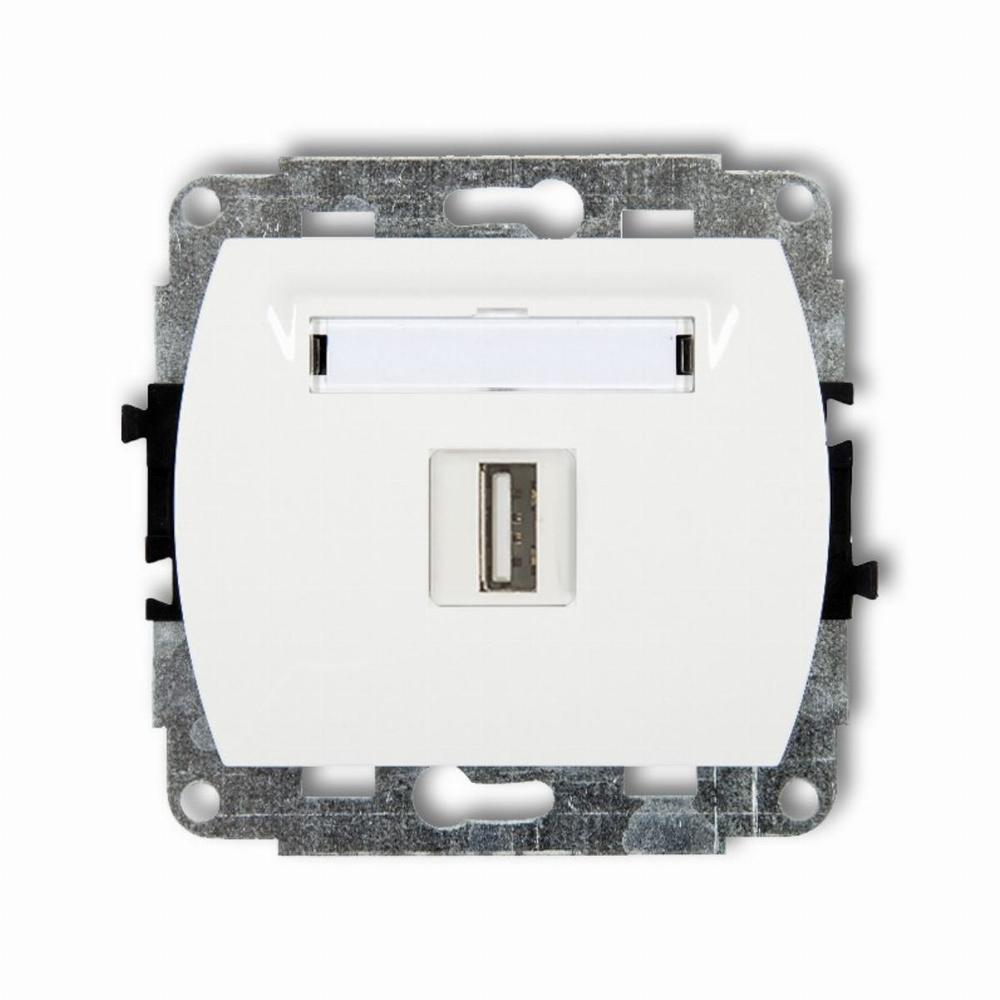 gniazdo TREND pojedyncze USB-AA 2.0 białe GUSB-1
