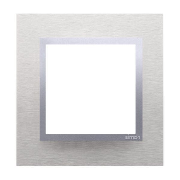 SIMON 54 NATURE ramka 1-kr. metal inox klasyczny
