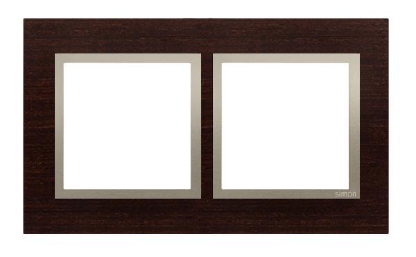 SIMON 54 NATURE ramka 2-kr. drewno złote wenge