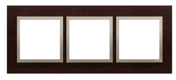 SIMON 54 NATURE ramka 3-kr. drewno złote wenge