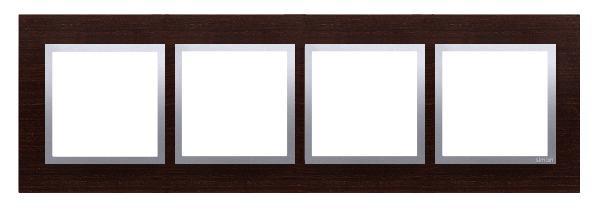 SIMON 54 NATURE ramka 4-kr. drewno srebrne wenge