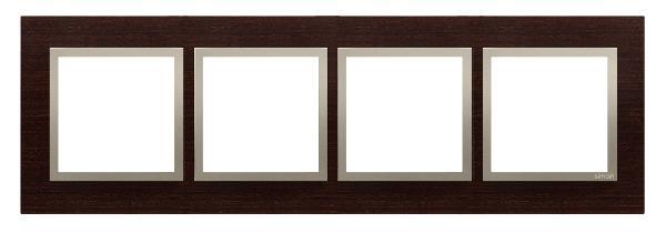 SIMON 54 NATURE ramka 4-kr. drewno złote wenge