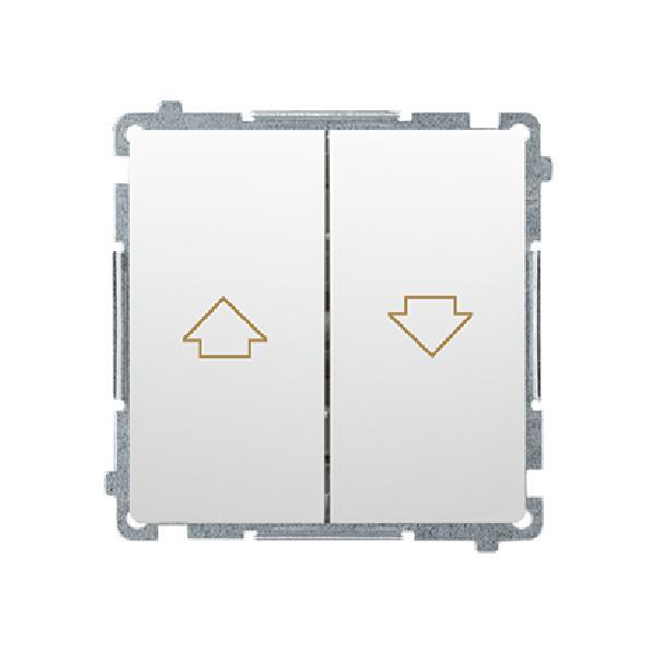 SIMON BASIC przycisk żaluzjowy zaciski śrubowe 10A 250V (moduł) biały