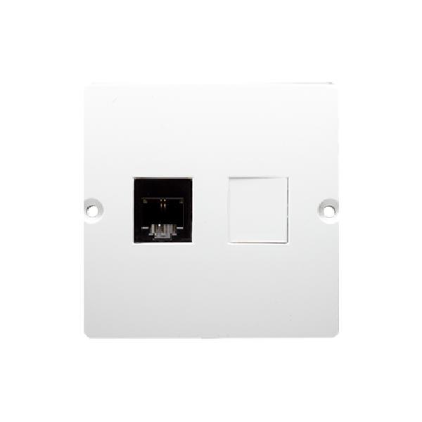 SIMON BASIC gniazdo telefoniczne RJ11 (moduł) biały