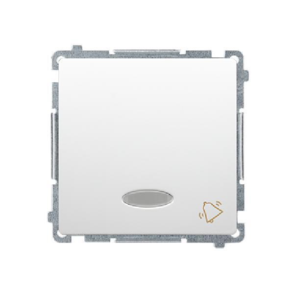 SIMON BASIC przycisk dzwonkowy z podświetleniem LED szybkozłącza 10A 250V (moduł) biały