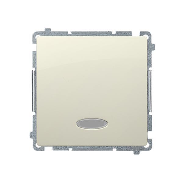 SIMON BASIC wyłącznik pojedynczy z podświetleniem LED szybkozłącza 10A 250V (moduł) beżowy