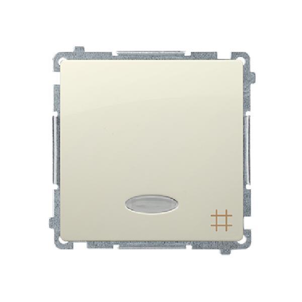 SIMON BASIC wyłącznik krzyżowy z podświetleniem LED szybkozłącza 10A 250V (moduł) beżowy