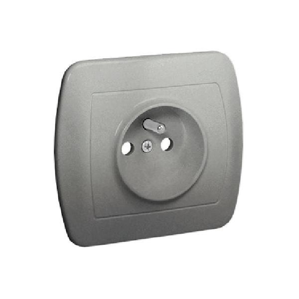 SIMON AKORD gniazdo pojedyncze z/uz. zaciski śrubowe 16A 250V aluminiowy