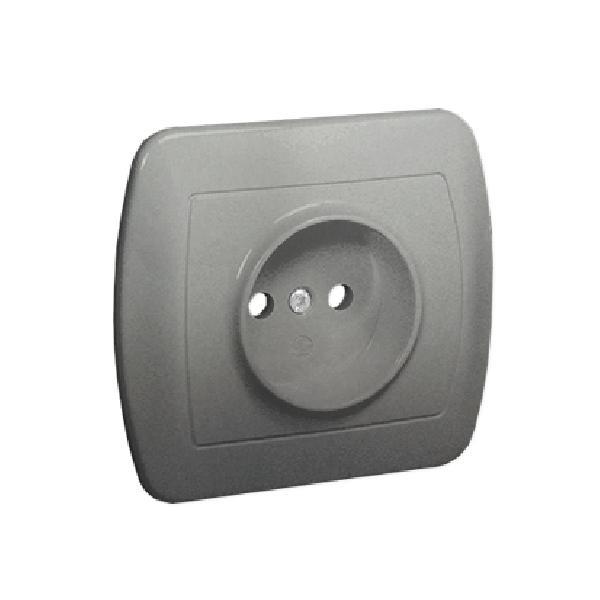 SIMON AKORD gniazdo pojedyncze b/uz. zaciski śrubowe 16A 250V aluminiowy